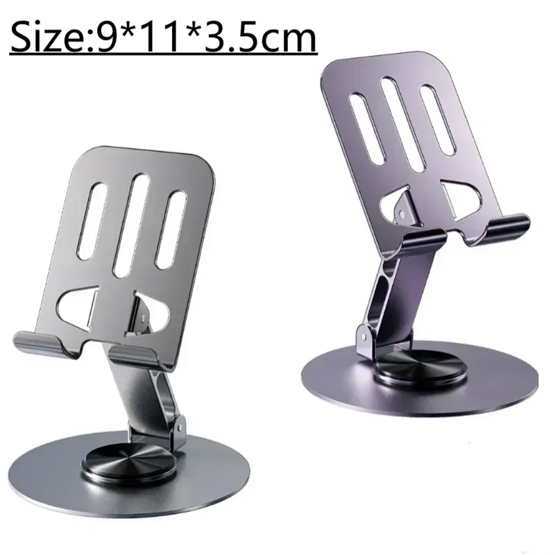 Adjustable Folding 720° Rotating Aluminum Alloy Tablet Holder Portable Stand for iPad Mobile Phone Desktop Live Mount Zpaxo