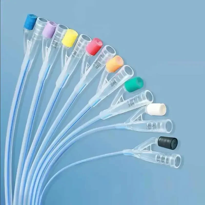1 Piece 2 Way 3 Way Urinary Catheters Disposable Medical Silicone Foley Catheter Flushing Tube Teaching Consumables Zpaxo
