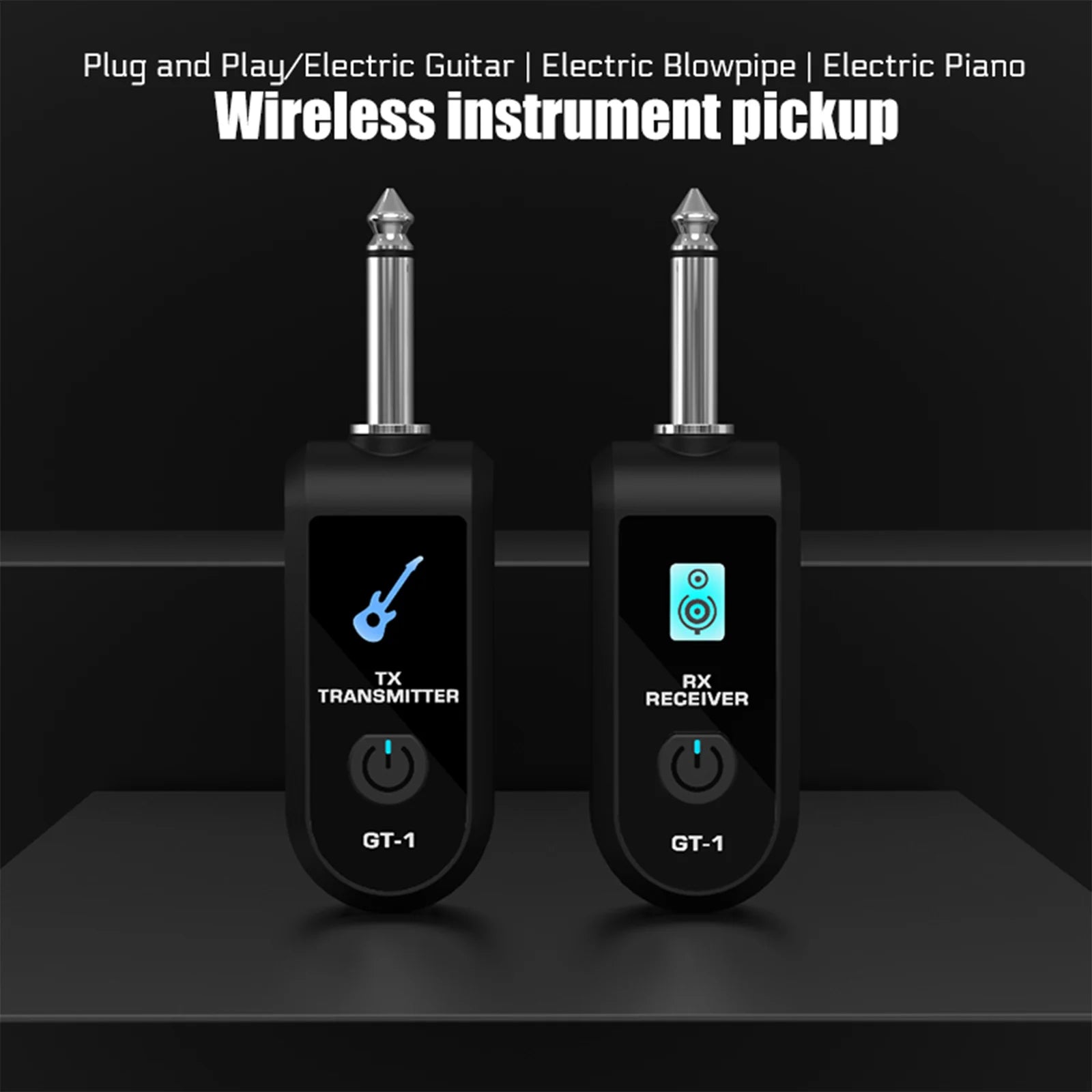 Wireless Guitar Audio Transmitter Receiver Precise Sound Rechargeable