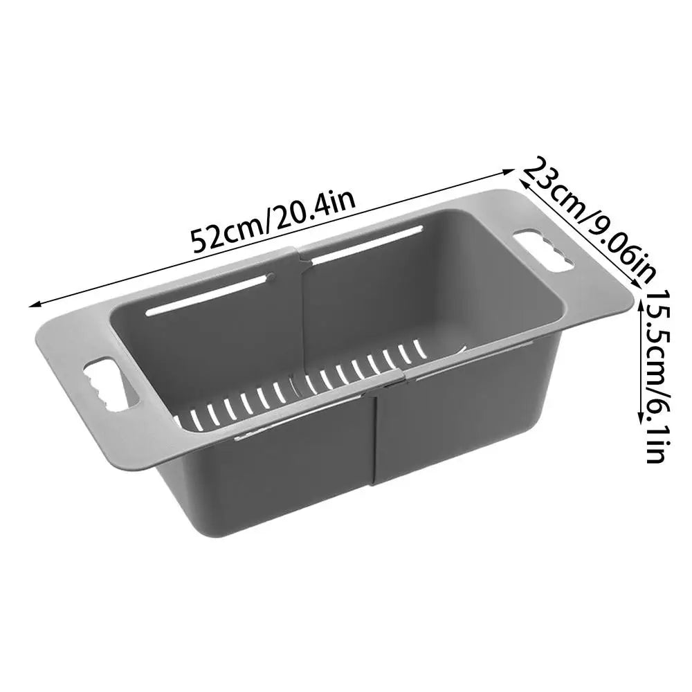 Over Sink Retractable Colander Strainer Basket Wash Vegetables Fruits Zpaxo Gray China Mainland
