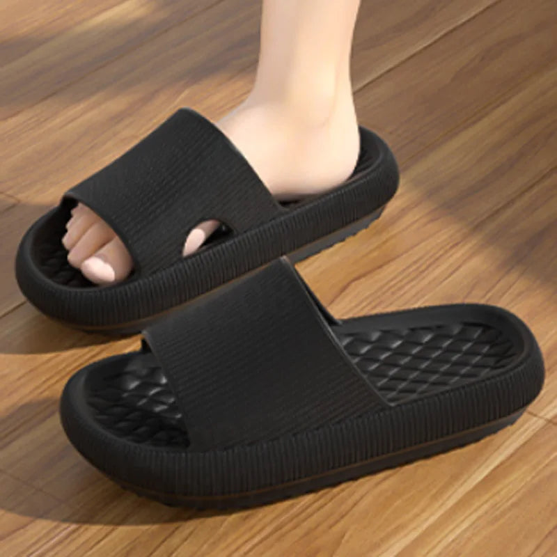 Men Thick Platform Cloud Slippers Eva Cfortable Non-slip Home Slides