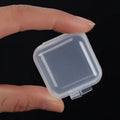 100 Mini Jewelry Storage Boxes Plastic Transparent Square Box Pill