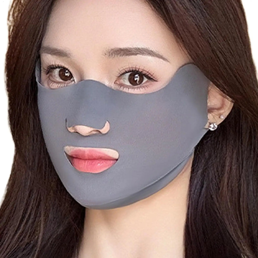 1PC UV Protection Face Mask Breathable Ice Silk Mask Washable Dustproof Sunscreen Mask Anti-UV Outdoor Riding Face Mask Zpaxo