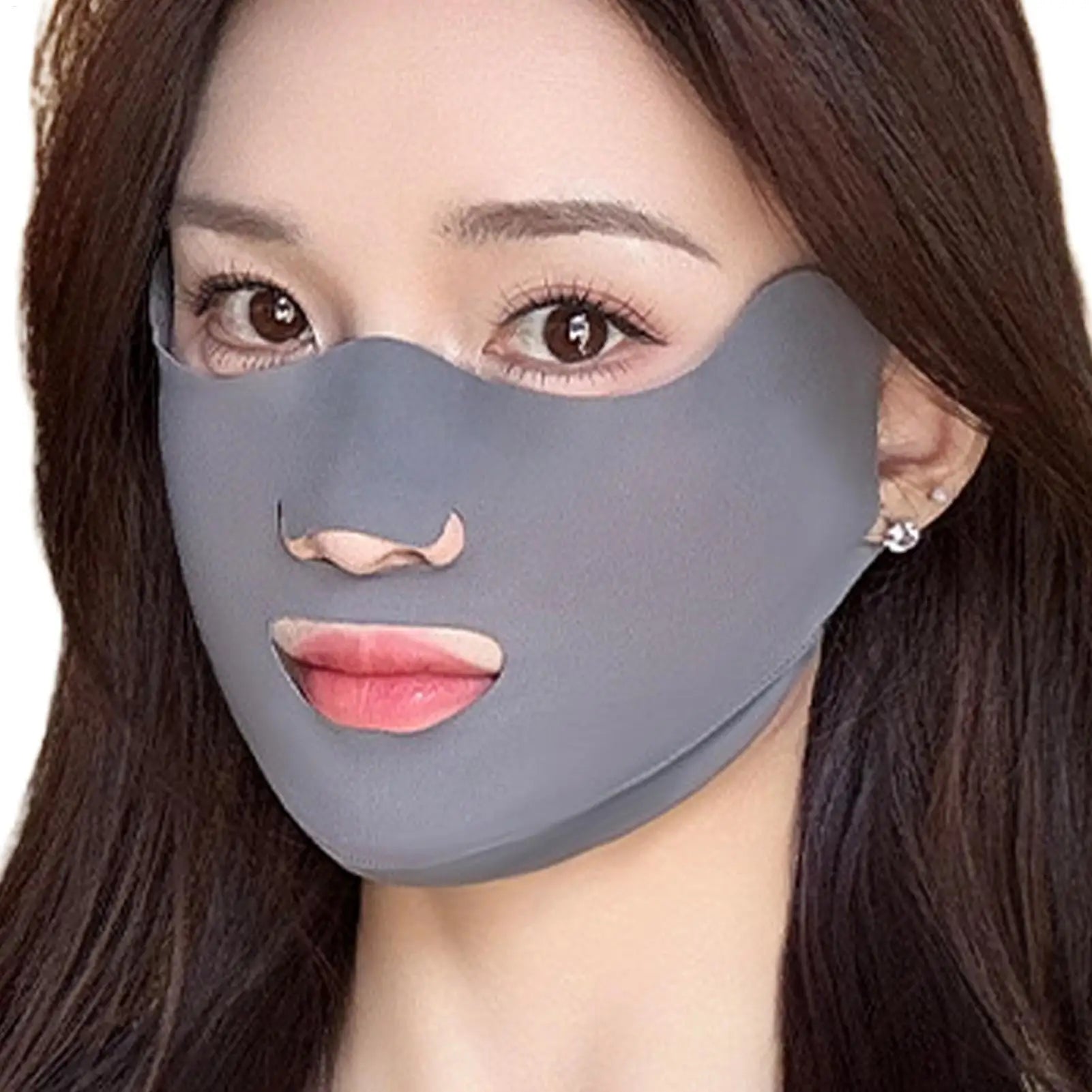 1PC UV Protection Face Mask Breathable Ice Silk Mask Washable Dustproof Sunscreen Mask Anti-UV Outdoor Riding Face Mask Zpaxo