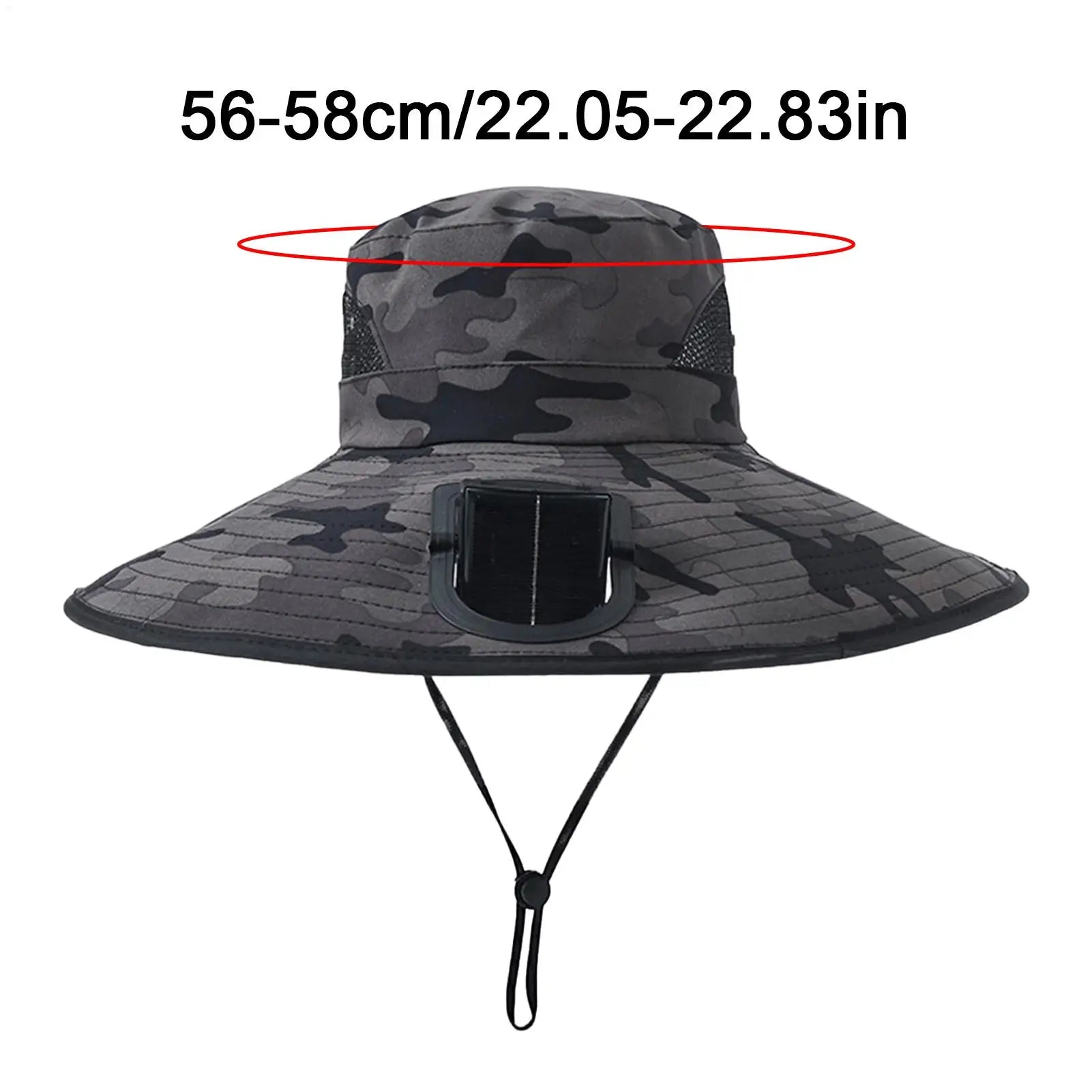 Solar Fan Fishing Hat – UV Protection Wide Brim Cooling Cap Solar Fan Outdoor Hat Zpaxo