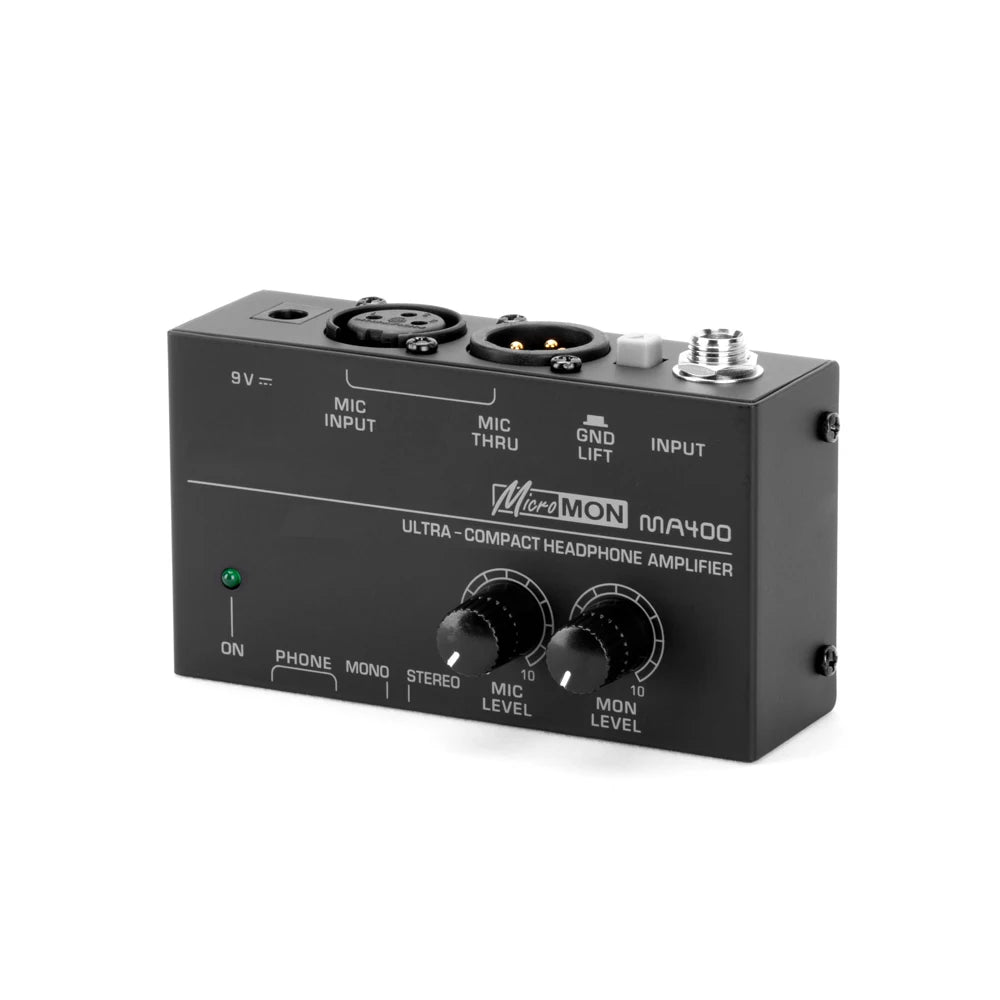 MA400 Headphone Amplifier Microphone Enlarge Mixer Suitable for Speech / Live Streaming Headphone Preamplifier 6.35mm & 3.5mm Zpaxo