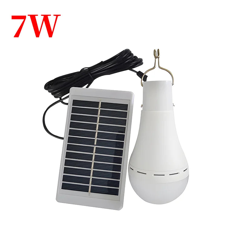 Solar Light Panel USB Charged Hanging Emergency Sunlight Powered Lamp Zpaxo 7w set