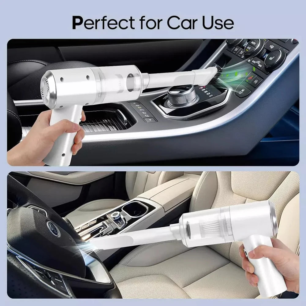 Mini Car Vacuum Cleaner Powerful Cleaning Machine Strong Suction Handheld High Power for Car Wireless Portable Home Appliance Zpaxo