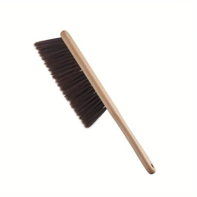 1pc Hand Broom Counter Duster Dusting Brush for Home Cleaning, Soft Dust Brush with Long Wooden Handle for Bed Sofa Furniture Zpaxo 1pc