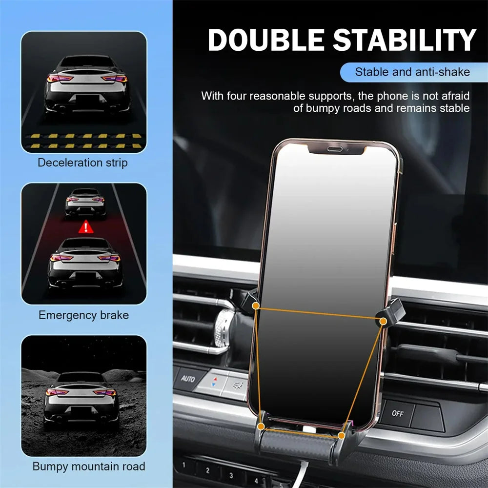 360° Car Vent Phone Holder – Anti-Slip Locking Mount Bracket Car Phone Mount Zpaxo