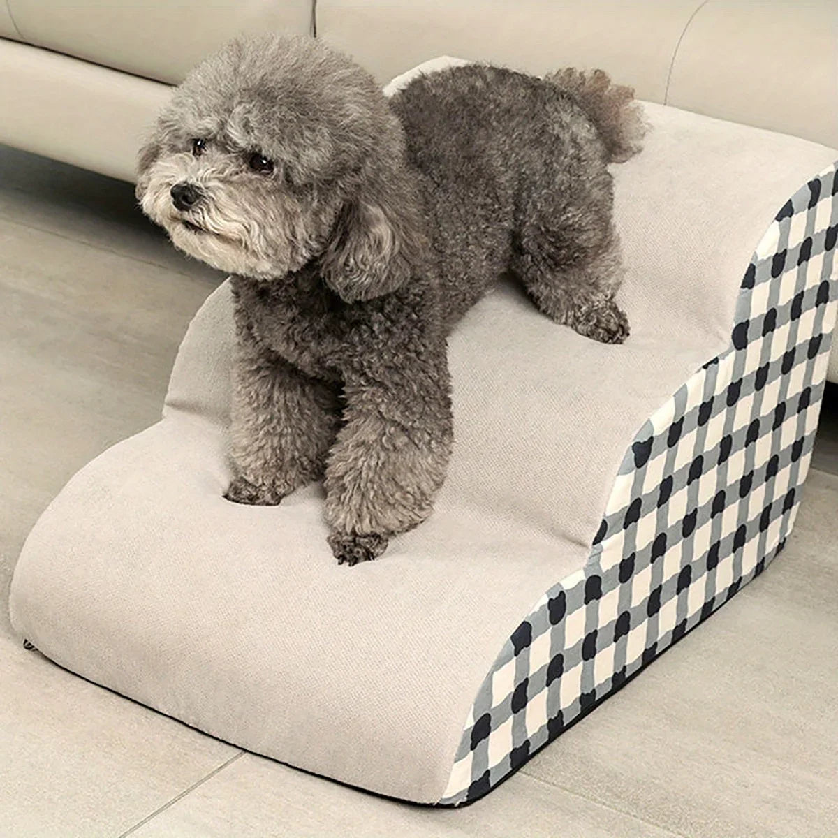 High Density Foam Pet Bedside Stair Steps, 2/3 Step Pet Ladder For Bed, Detachable And Washable Zpaxo