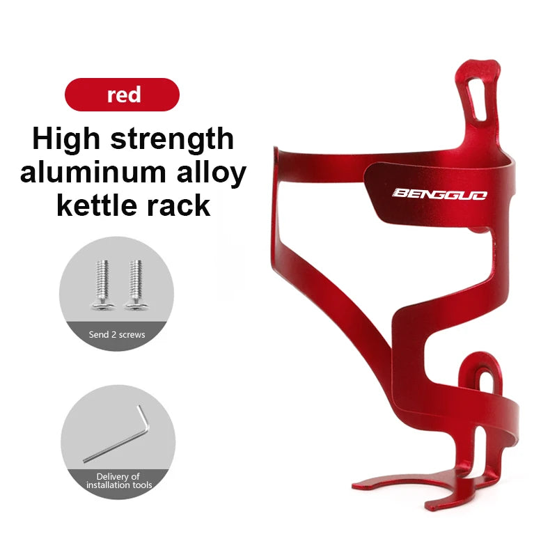 Bicycle Aluminum Alloy Durable Stable Water Bottle Holder Universal Water Cup Holder Outdoor MTB Road Mountain Bike Accessories Zpaxo red 16