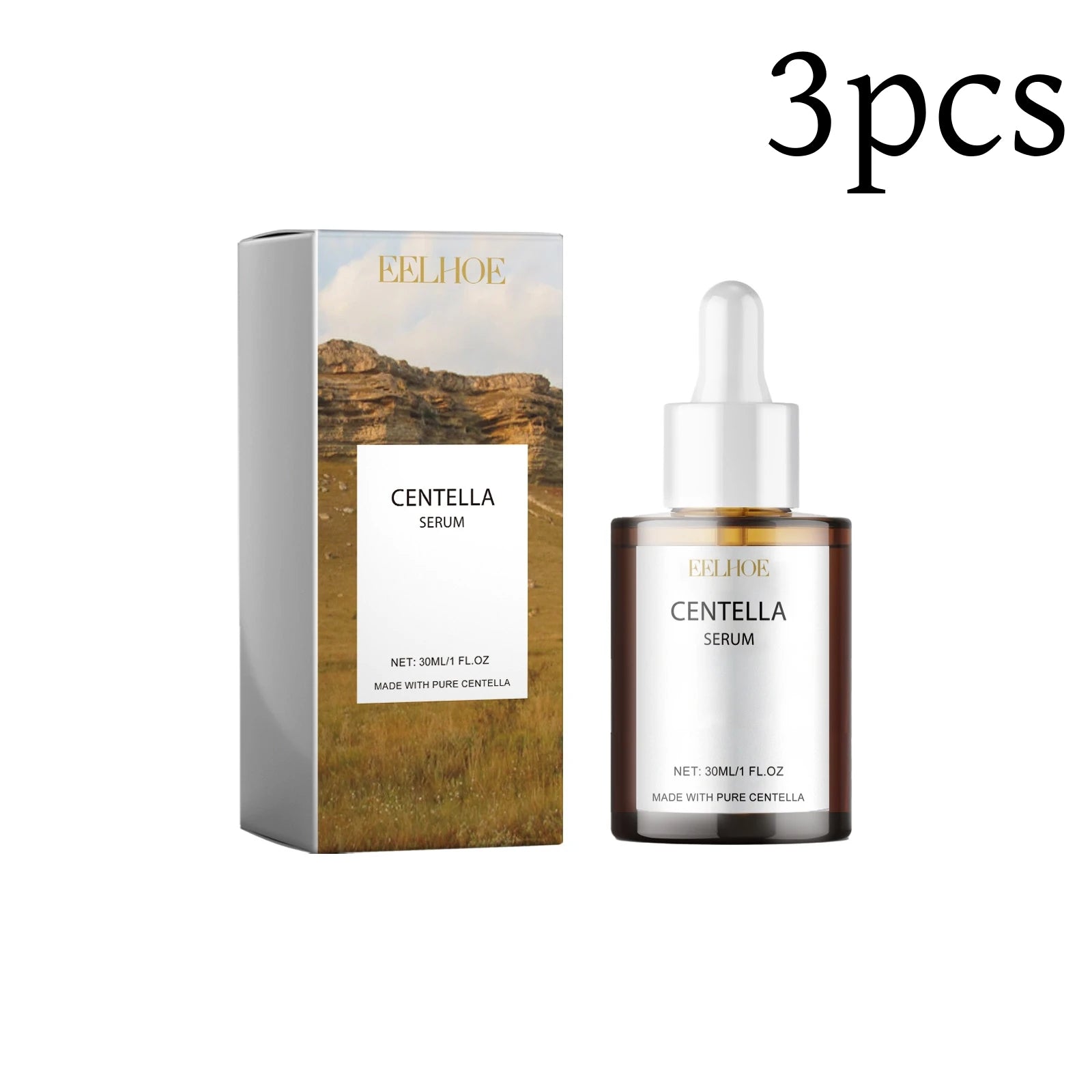 Centella & Hyaluronic Acid Face Serum – Brighten & Moisturize Face Serum Zpaxo Pack of 3