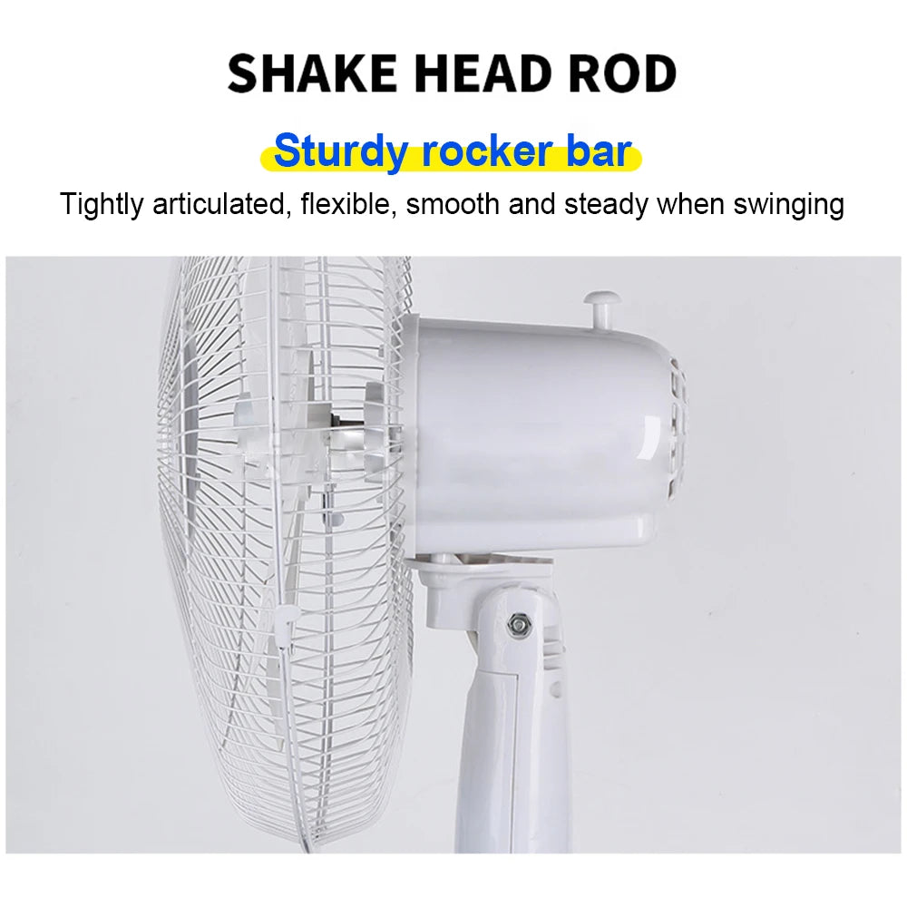 Solar Powered Floor Fan10 12H Runtime3 Speed Adjustable Portable Fan