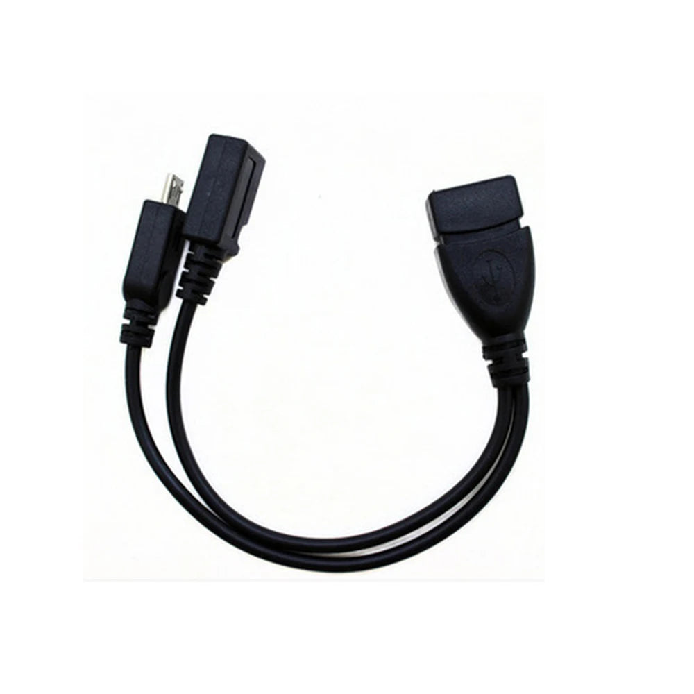 2 in 1 Micro USB to USB 2.0 OTG Adapter Cable with Micro USB Power for amazon TV Tablet PC Smartphone Zpaxo
