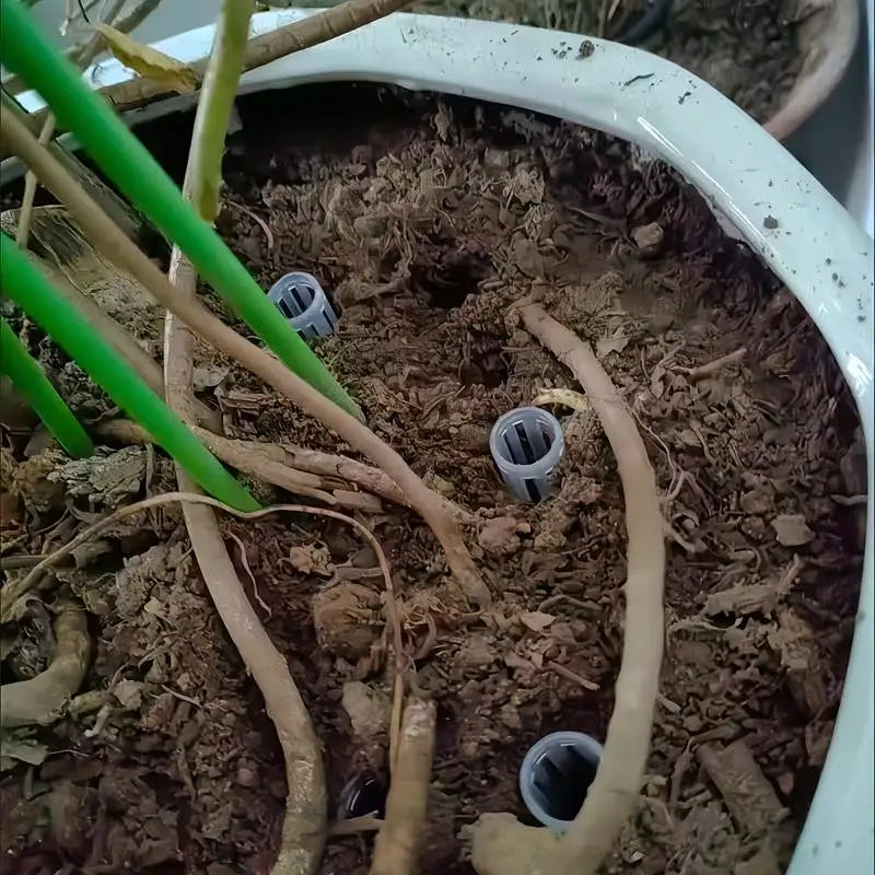 10pcs Transplant Soil Aeration Tubes – Lightweight Plastic, Improves Drainage & Prevents Root Rot, Easy Install Zpaxo