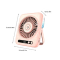 Portable Mist Fan 5-Speed USB Rechargeable Humidifier 120-Degree Adjustable Angle LED Display Water Spray Fan For Bedside Dorm Zpaxo China Mainland Pink
