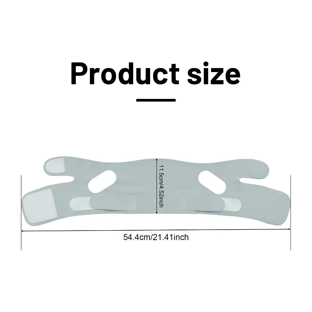 Portable Adjustable Face Lifting Belt Breathable V Shaped Lift Band Zpaxo