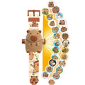 Capybara Projection Electronic Watch Cartoon Watch Clock Kids New Year Gift for Kids - Fun Luminous Toy And Kindergarten Gift Zpaxo China Mainland