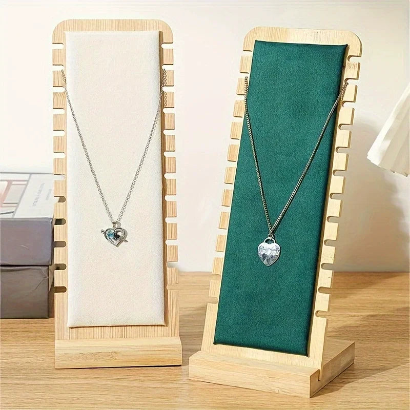 Wood Jewelry Display Stand – Necklace, Bracelet & Anklet Rack Jewelry Display Stand Zpaxo