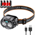 KDULIT 250LM LED Headlamp – Gesture Control & USB-C Rechargeable