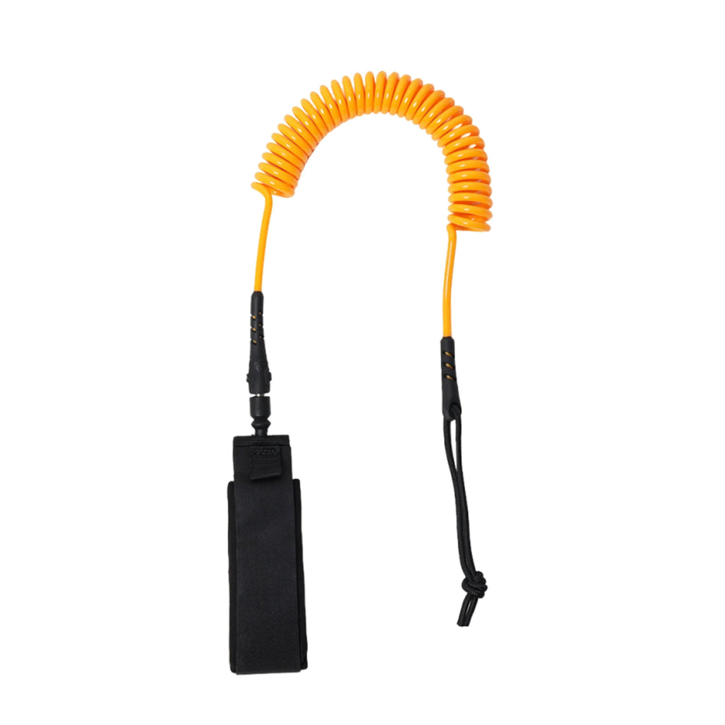 10FT 5.5 MM Surfboard Foot Leash TPU Material Bent Surf Foot Leash 360 Degree Rotating Design for Swivels Inflatable Longboard Zpaxo Orange
