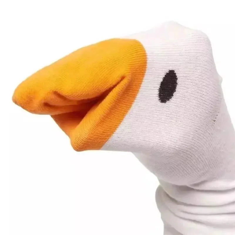 Funny Crazy Goose Head Sport Cotton Sock Creative Happy Animal Casual Socks Women Men Universal Zpaxo