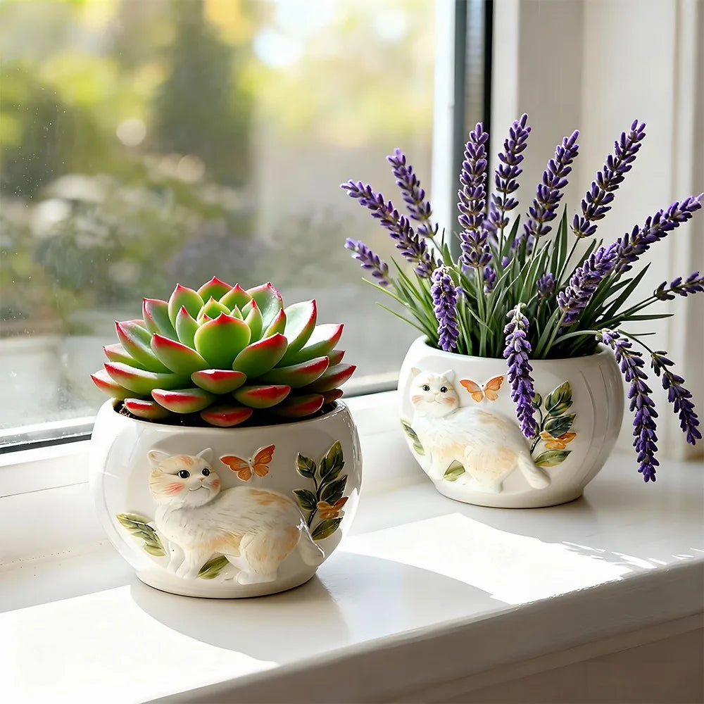 Cat Silicone Mold – DIY Flowerpot, Ornament & Storage Jar