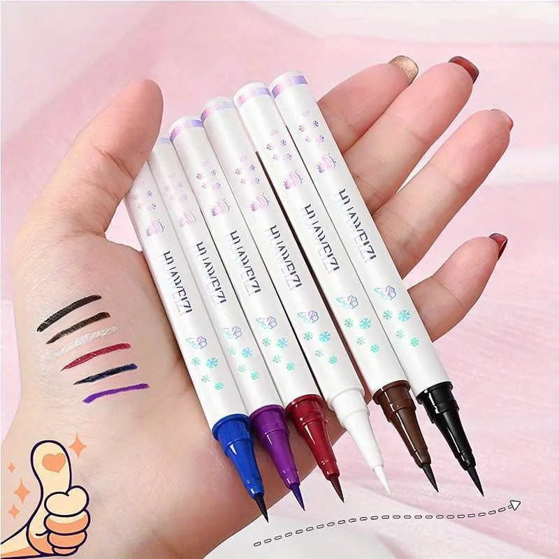 Matte Colored Eyeliner Liquid Pencil Blue Purple Party Eye Makeup Tools Waterproof Lasting Quick-drying No Blooming Eye Liner Zpaxo