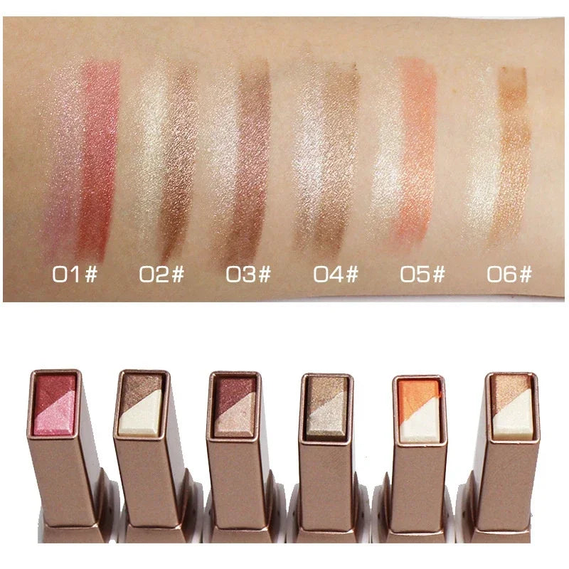 1 Pearly Glitter Highlighter Eyeshadow Stick Waterproof Long Lasting