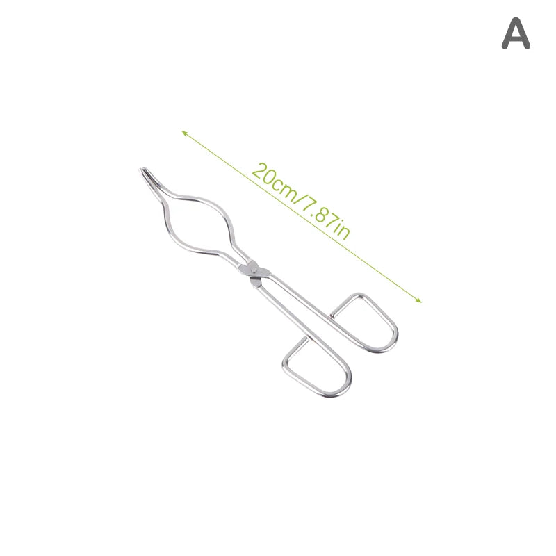 ▶1PCS 20-40cm Professional Stainless Steel Crucible Tongs Melting Plier Holder Chrome Plated Beaker Clamps Zpaxo 20cm