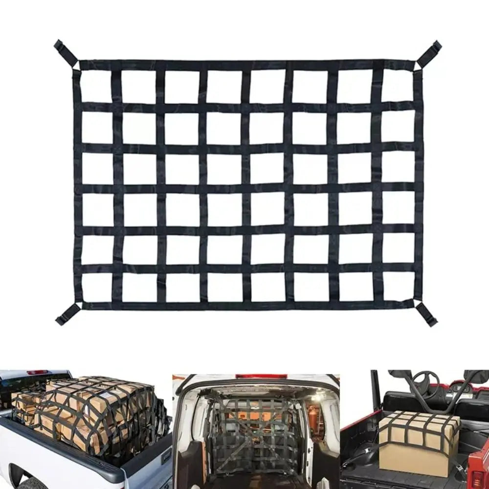 Durable Woven Material Cargo Isolation Net Good Toughness Wear Resistance Rear Cargo Net Quick Installation Zpaxo