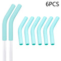 CM6pcs Straw Tip Cover Silicone Cap Protective Anti- Tongue