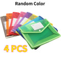 A4 Expanding File Folder Snap Closure Envelopes – 1/2/4 Pack