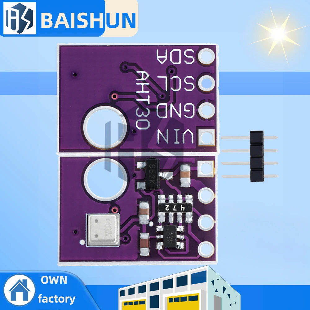 AHT30 Temperature Humidity Sensor Module Probe I2C Digital Signal Zpaxo Default Title