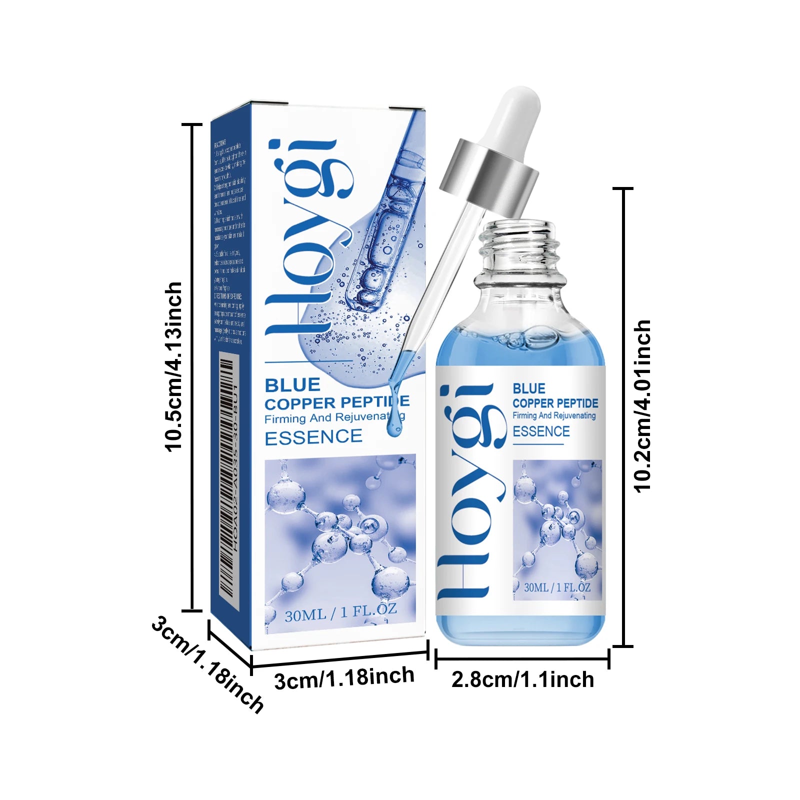 Blue Copper Peptide Firming Essence Skin Tightening Rejuvenating Hydrating Firming Face Serum Improves Texture Fast Absorbing Zpaxo