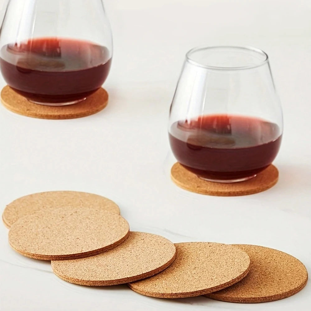 10/20/50Pcs Self-Adhesive Cork Coaster Round Pad for DIY Diamond Art Painting Crafts Cork Mat Zpaxo