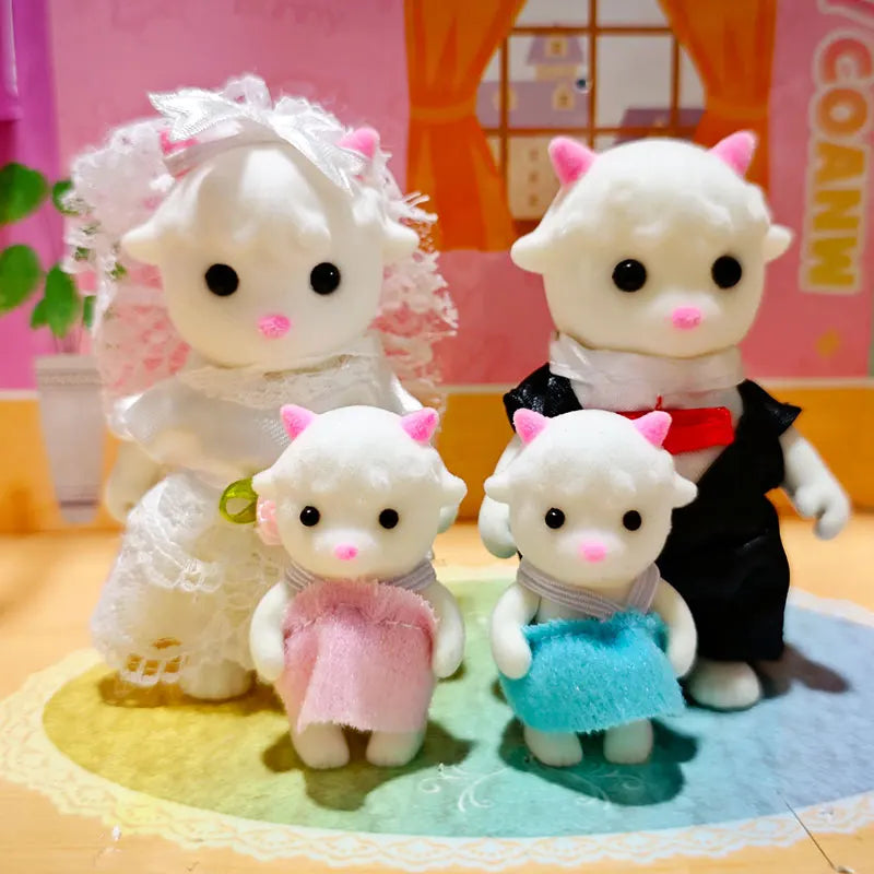 1 12 Simulation Forest Family Doll Accessories Reindeer Panda Zpaxo Sheep family