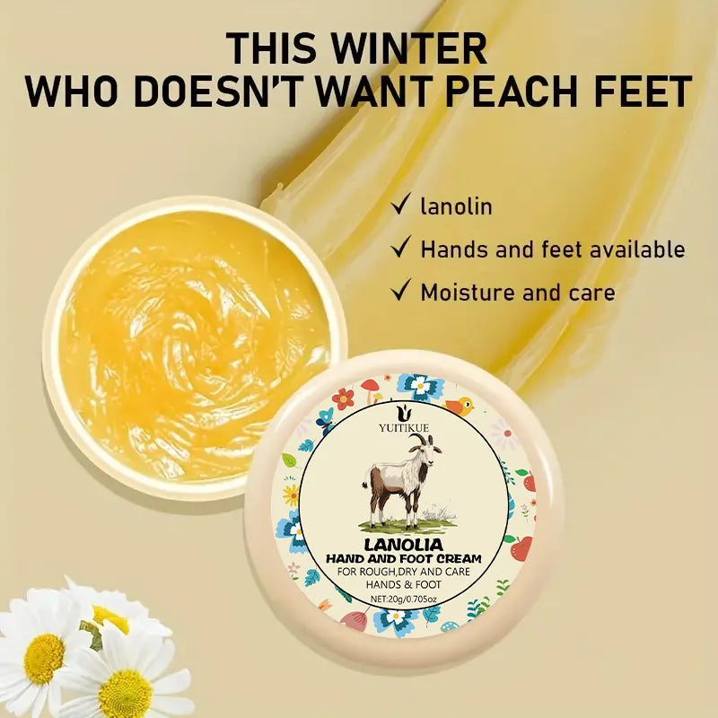 YUITIKUE Lanolin Hand & Foot Cream – Repairs Dry Cracked Skin 20g Hand & Foot Cream Zpaxo