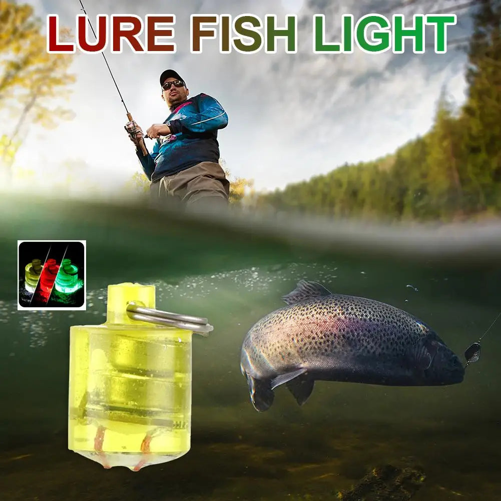 Mini LED Fishing Lure Light Water Triggered Underwater Bait Lamp Green