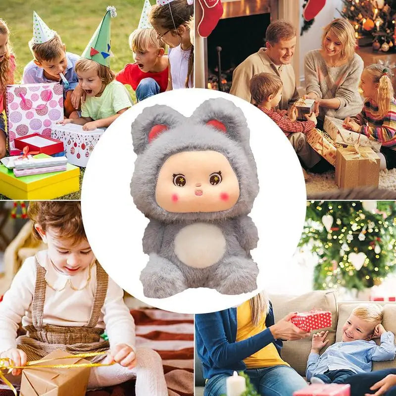 Stuffed Bunny Doll Soft Plush Figure 9.84 Inches Portable Indoor Home Decorations Animal Figure For Bedroom Study Zpaxo