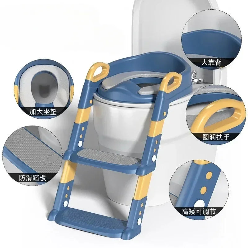 Stepped Children's Toilet Foldable Foot Stool Multi-functional Baby