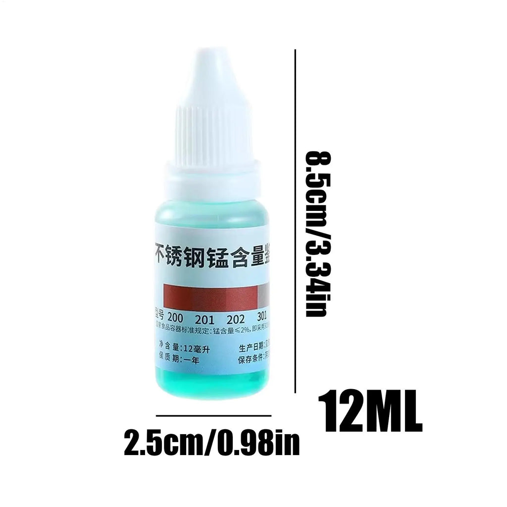 Stainless Steel Test Liquid Manganese Detection Reagent 304 201 202