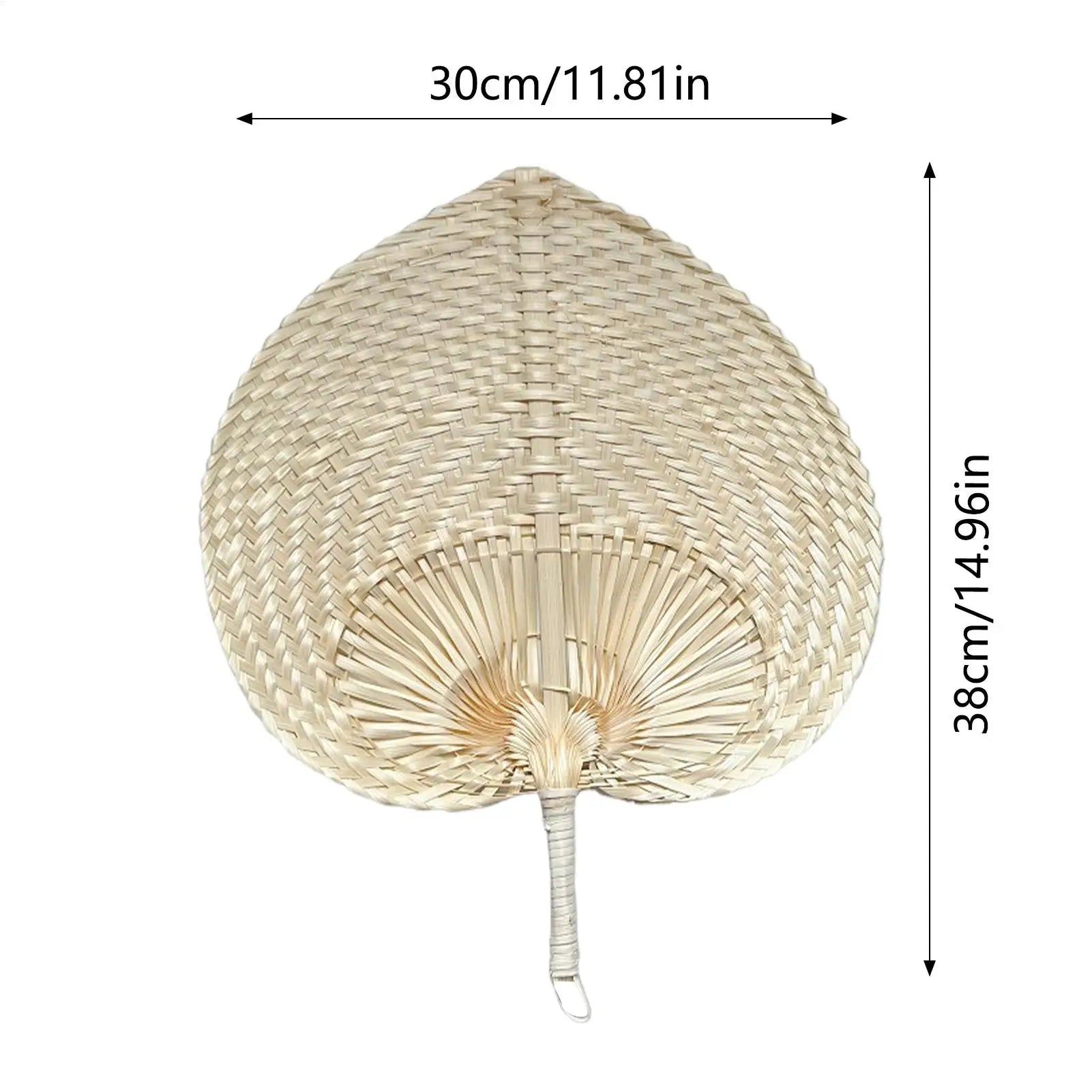 Hand Woven Fan Handmade Rustic Cooling Supplies Palm Leaves Manual