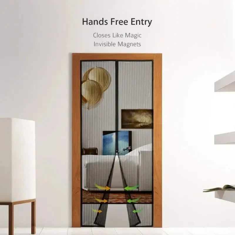 Anti-Mosquito Net Summer Automatic Closing Magnetic Mosquito Net Invisible Door Mesh Anti Bug Fly Partition Curtain Magic Mesh Zpaxo
