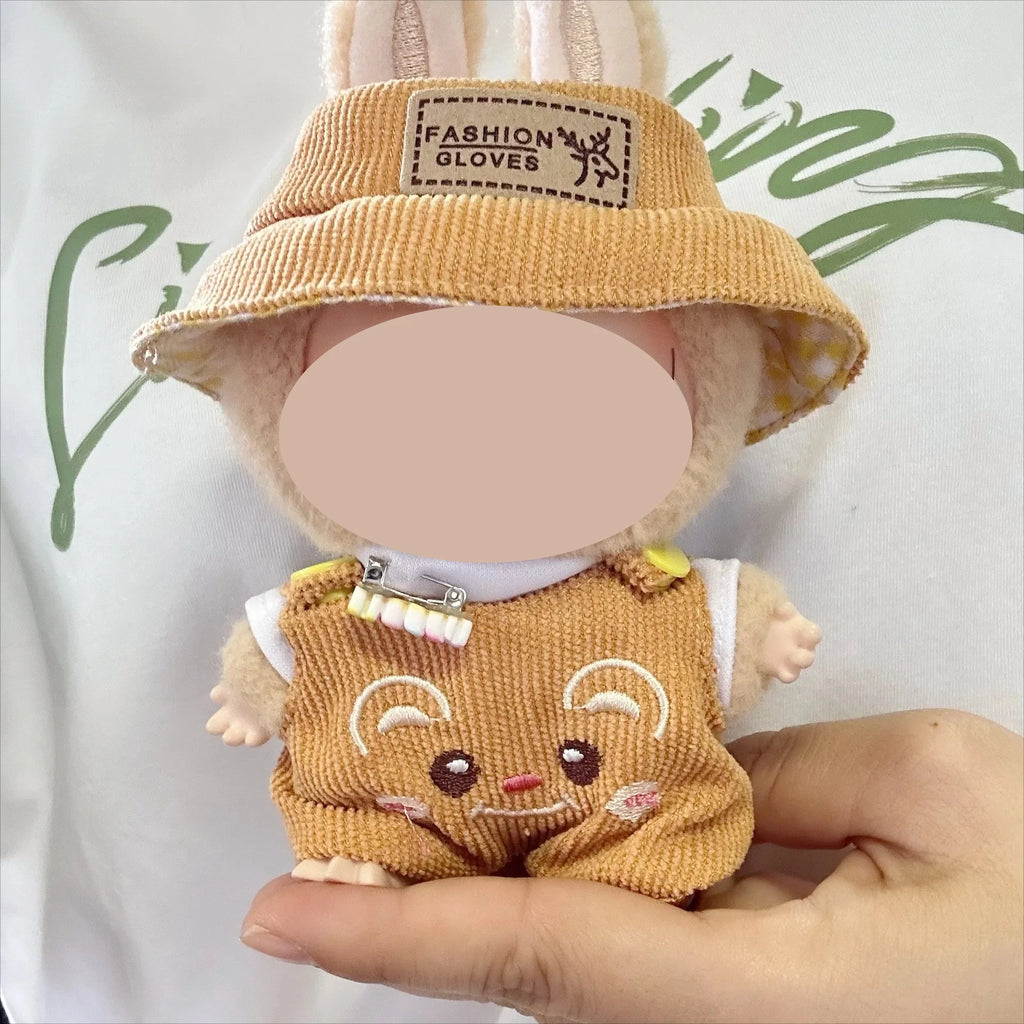 17cm Labubu Autumn Onesie & Hat Set – Kpop Doll Outfit Doll Outfit Set Zpaxo