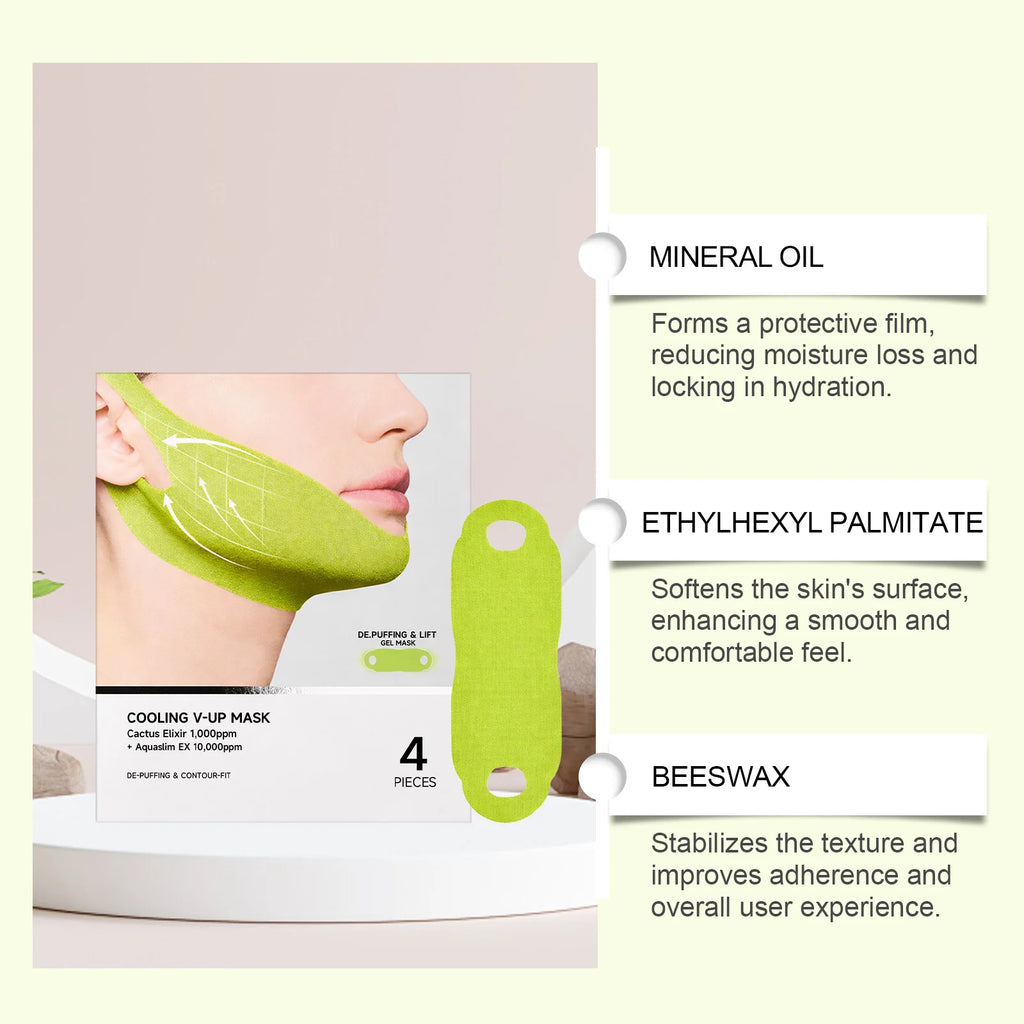 Hoygi Cooling V-Up Face Lifting Mask | V-Shape Chin Firming Patch Face Lifting Mask Zpaxo