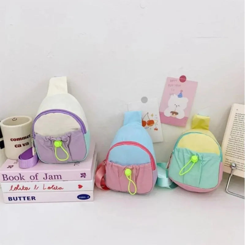New Children's Crossbody Bag Storage Bag Fashionable Men's and Women's Baby Dopamine Stylish Shoulder Bag Accessories Chest Bag Zpaxo