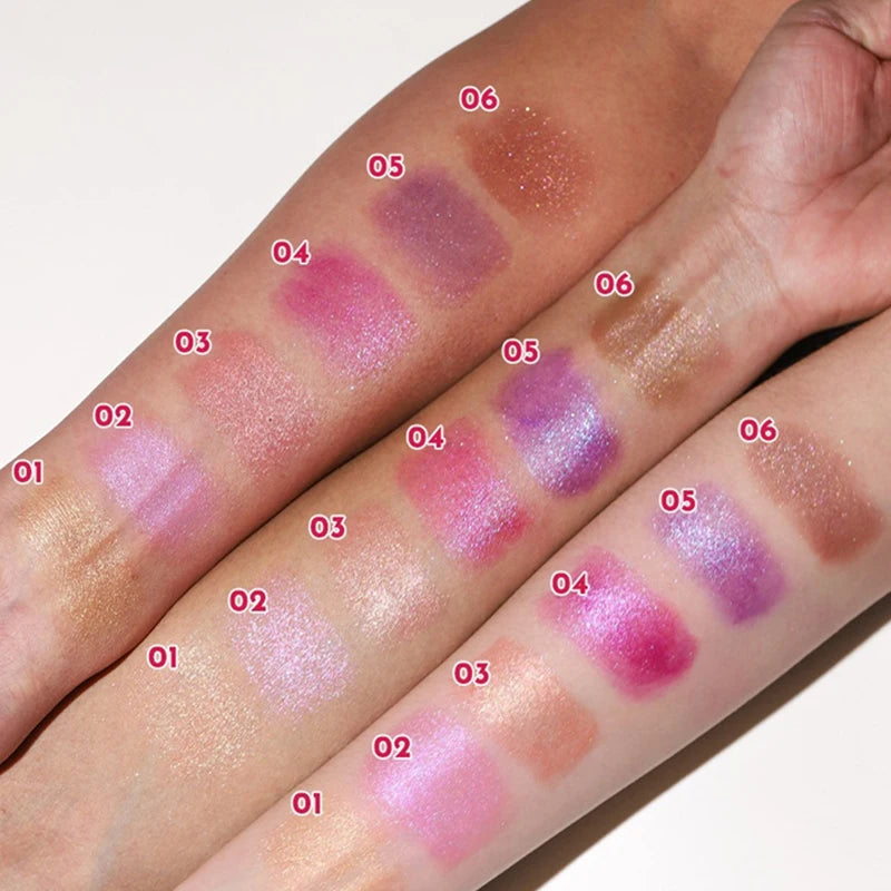 6 Colors Bold & Intense Glitter Shiny Metallic Lipstick Pearlescent Lip Tint Long Lasting Lip Senior Matte Lip Makeup Gifts Zpaxo