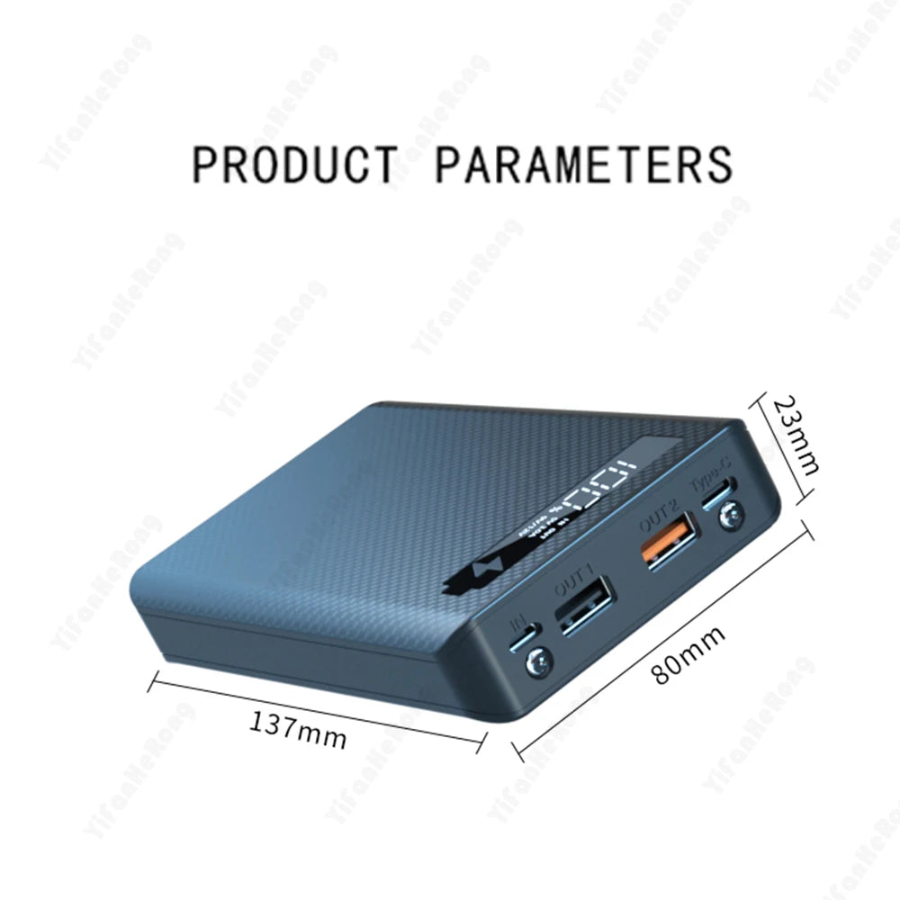 6*18650 Batteries Power Bank Case 5V 9V 12V Output Current Mobile Phone Charger DIY Shell Quick Charge 18650 Battery Holder Box Zpaxo